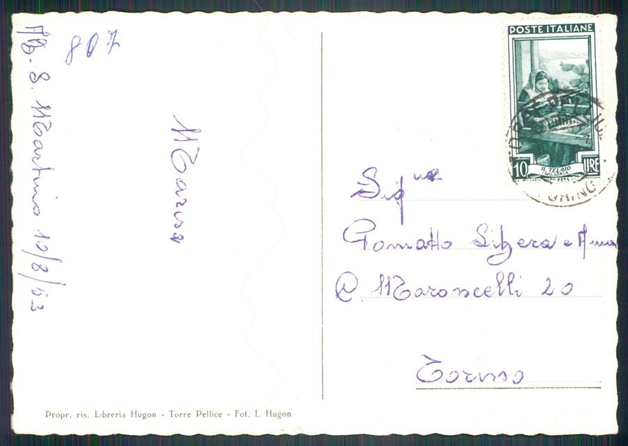 Torino Torre Pellice Fonte Blancio Laghetto FG cartolina MZ2326 – retro