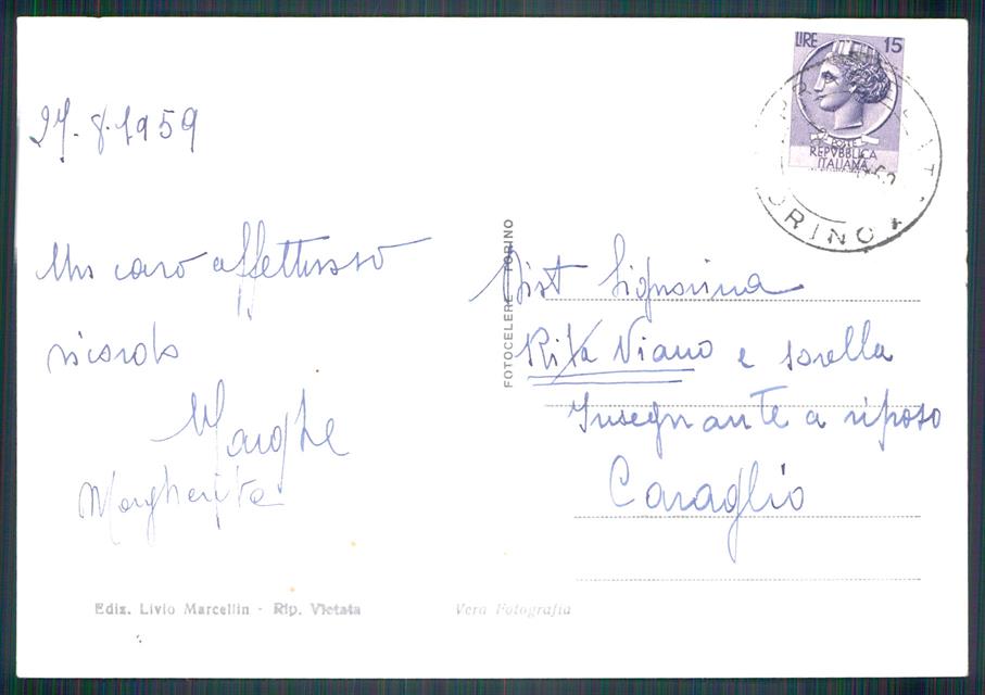 Torino Pragelato Soucheres Basses di Foto FG cartolina MZ2343 – retro