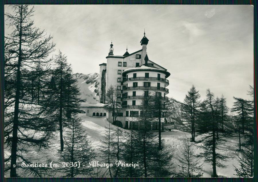 Torino Sestriere Albergo Principi Nevicata Foto FG cartolina MZ2373 – fronte