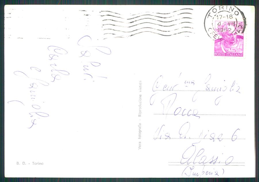 Torino Bertolla Scuola Foto FG cartolina MZ2394 – retro