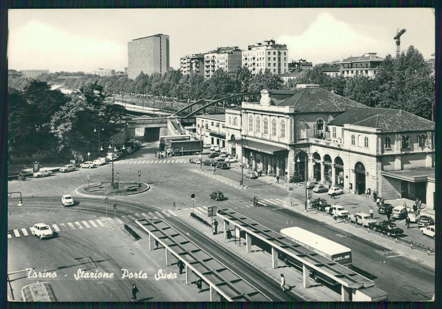 Torino città Stazione Porta Susa Autobus Foto FG cartolina MZ2397 – fronte