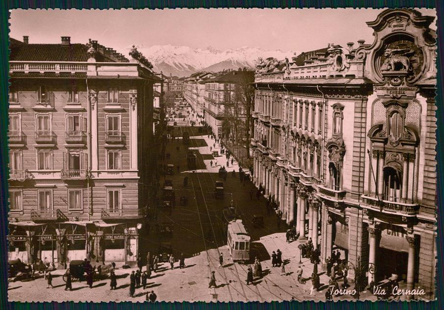 Torino città Via Cernaia Tram Foto FG cartolina MZ2417 – fronte