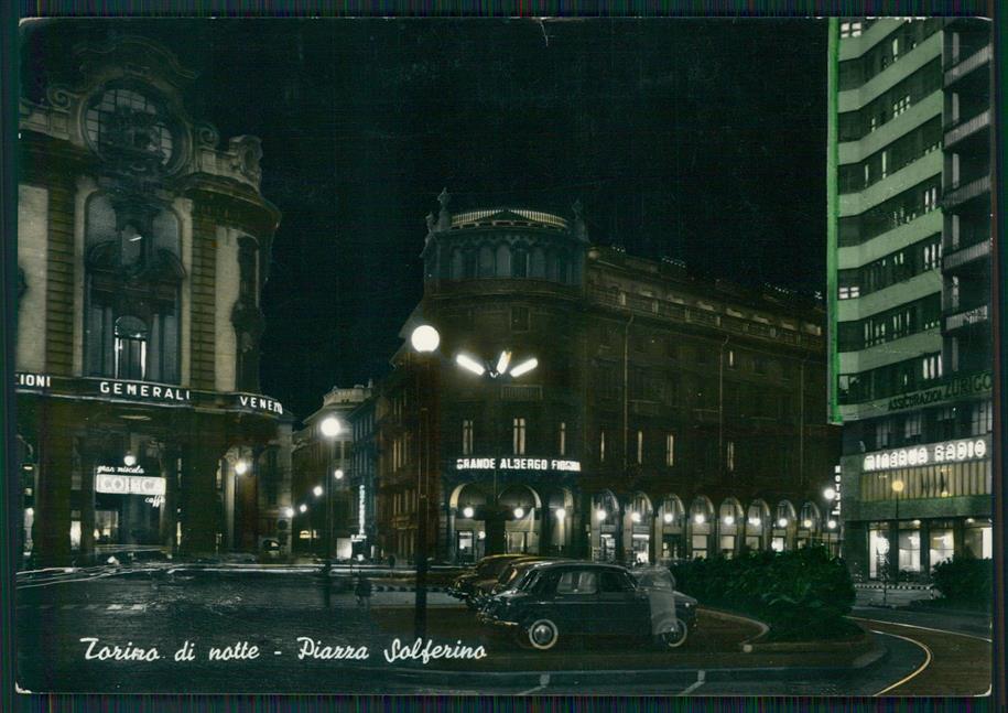 Torino città Piazza Solferino Auto Tram Foto FG cartolina MZ2435 – fronte