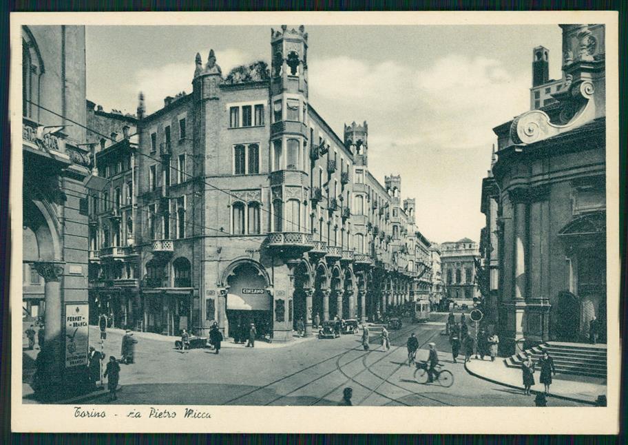 Torino città Via Pietro Micca Tram FG cartolina MZ2450 – fronte