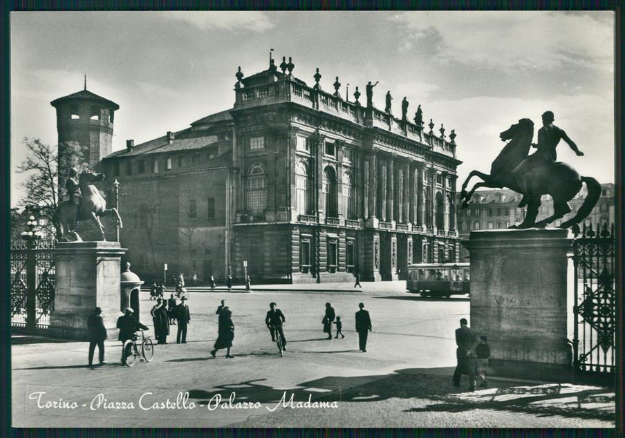 Torino città Piazza Castello Palazzo Madama Tram Foto FG cartolina MZ2459 – fronte