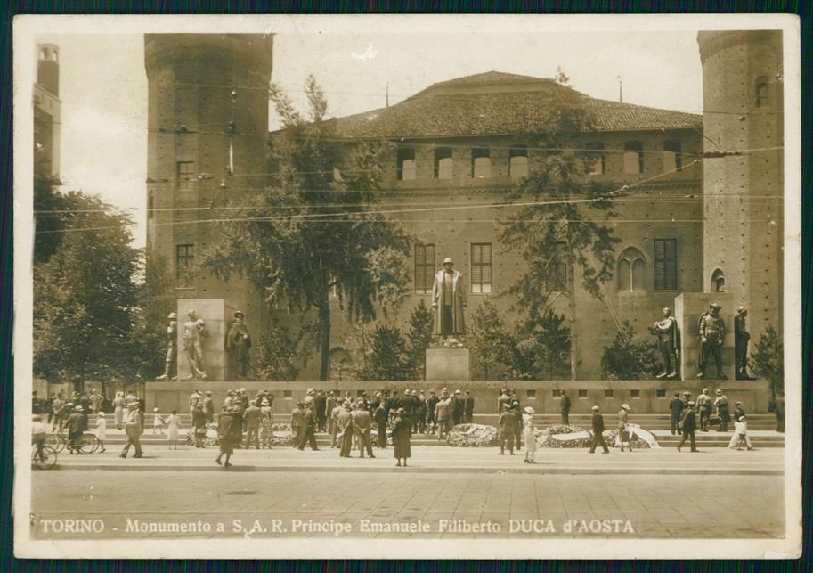 Torino città Monumento Emanuele Filiberto Duca d'Aosta Foto FG cartolina MZ2466 – fronte