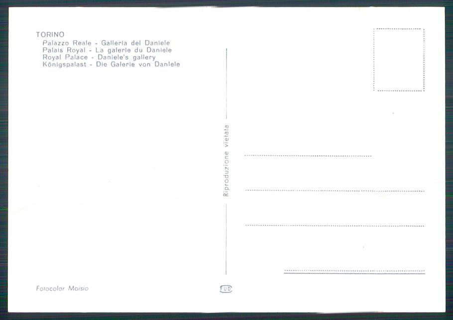 Torino città Palazzo Reale Galleria del Daniele Foto FG cartolina MZ2501 – retro