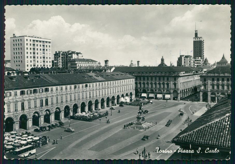 Torino città Piazza San Carlo Corriera Foto FG cartolina MZ2506 – fronte