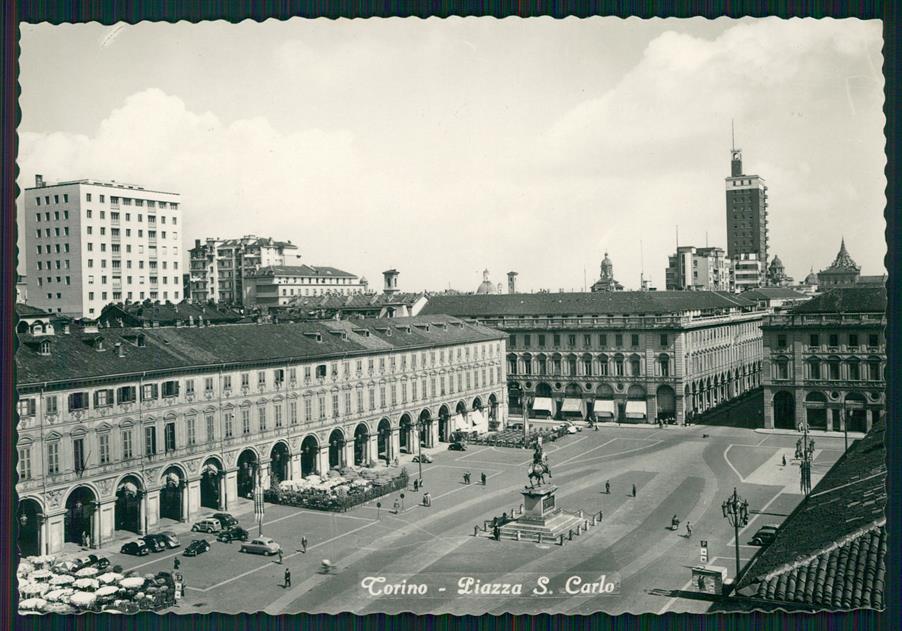 Torino città Piazza San Carlo Auto Foto FG cartolina MZ2507 – fronte