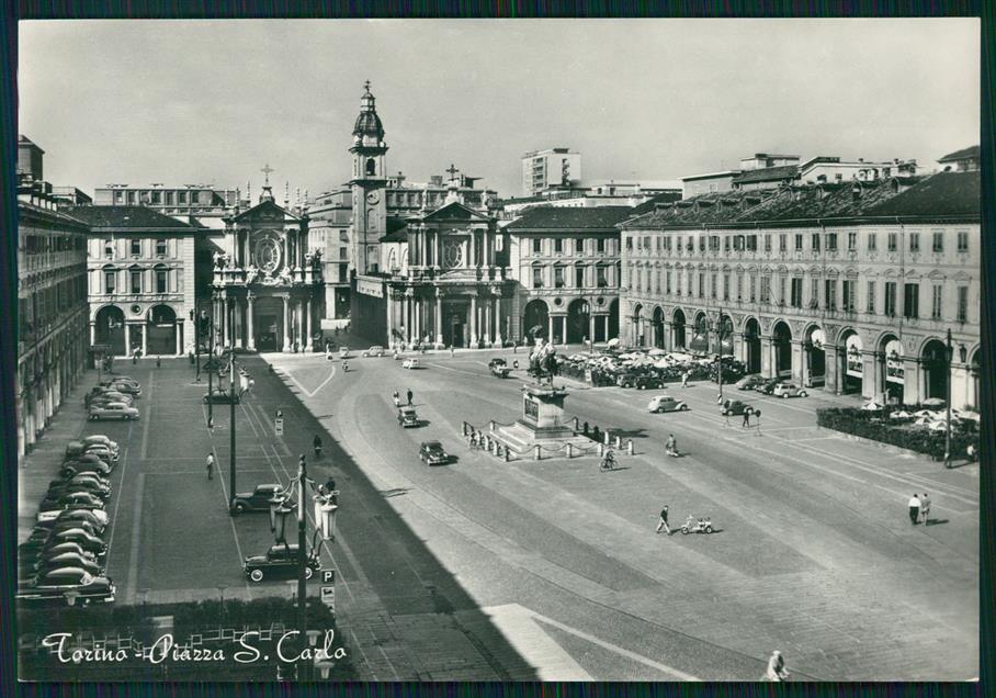 Torino città Piazza San Carlo Auto Foto FG cartolina MZ2516 – fronte