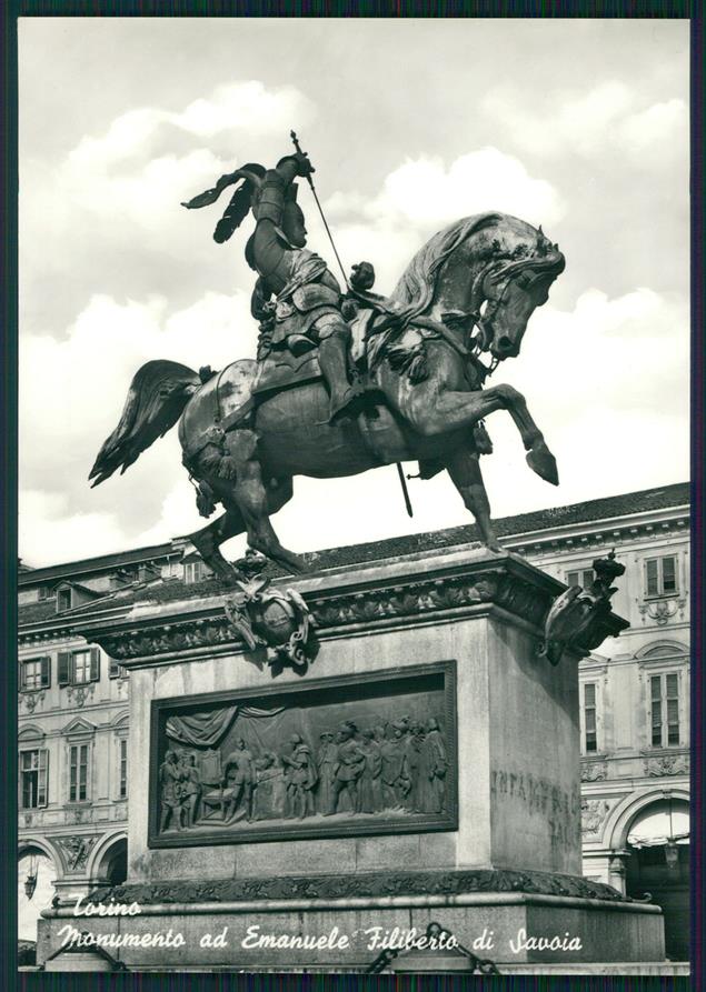 Torino città Munumento Emanuele Filiberto di Savoia Foto FG cartolina MZ2523 – fronte