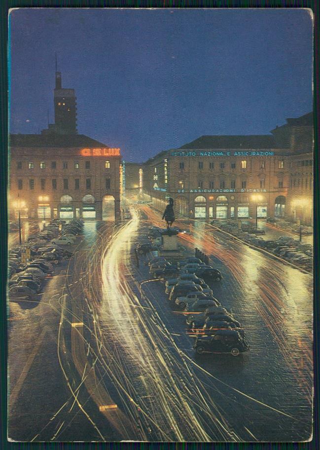 Torino città Piazza San Carlo Auto FG cartolina MZ2529 – fronte