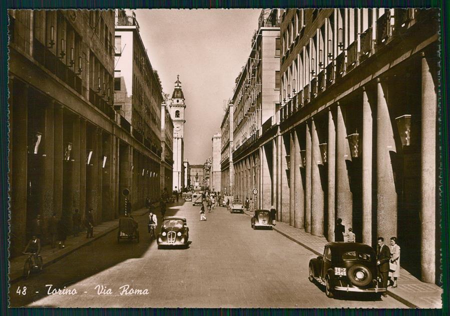 Torino città Via Roma Auto Foto FG cartolina MZ2546 – fronte