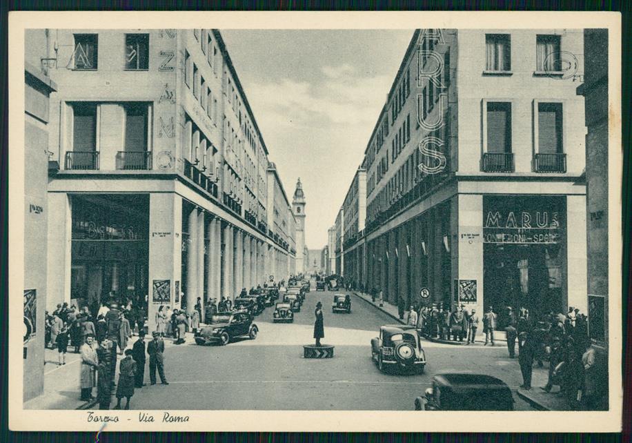 Torino città Via Roma Auto FG cartolina MZ2560 – fronte