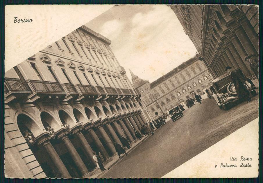Torino città Via Roma Palazzo Reale FG cartolina MZ2572 – fronte