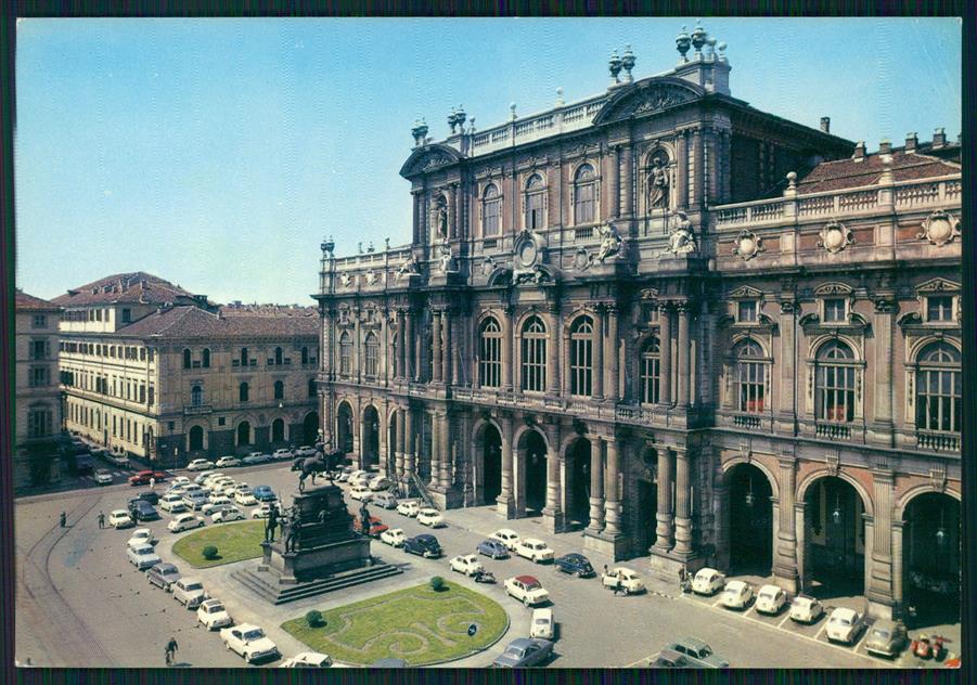 Torino città Piazza Accademia Albertina Auto Foto FG cartolina MZ2578 – fronte
