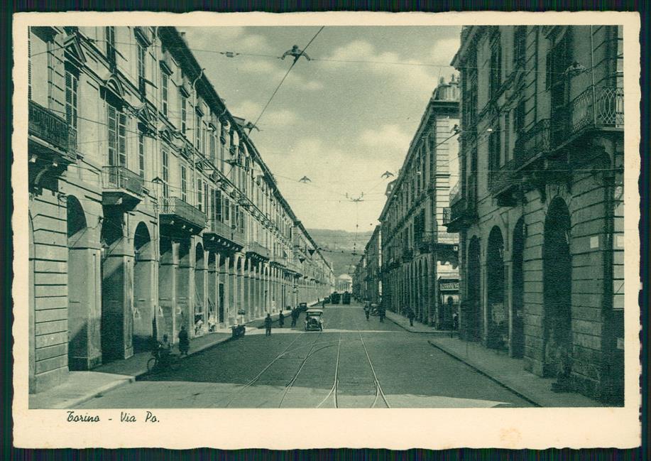 Torino città Via Po Auto FG cartolina MZ2612 – fronte