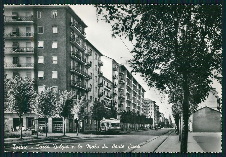 Torino città Corso Belgio Tram Foto FG cartolina MZ2638 – fronte