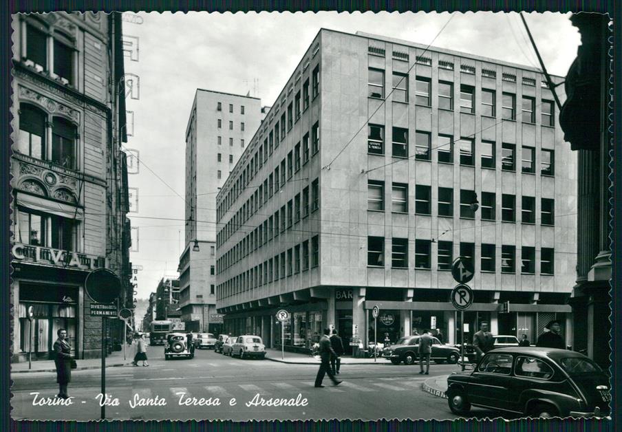 Torino città Via Santa Teresa e Arsenale Auto Foto FG cartolina MZ2651 – fronte