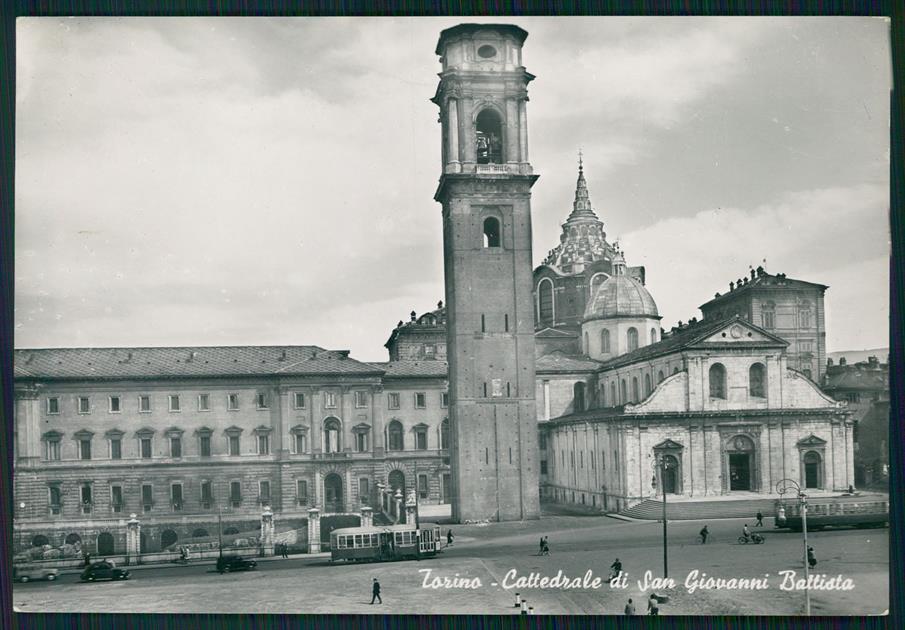 Torino città Cattedrale San Giovanni Battista Tram Foto FG cartolina MZ2693 – fronte