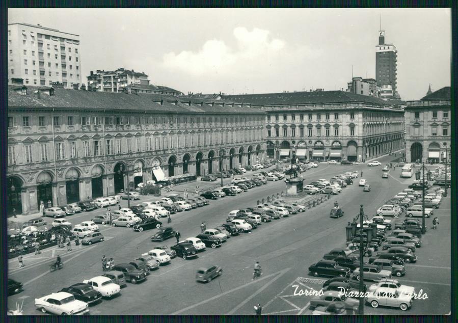 Torino città Piazza San Carlo Auto Foto FG cartolina MZ2721 – fronte