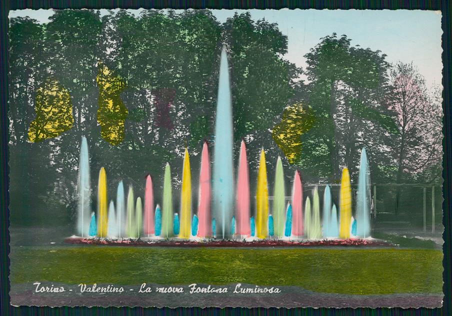 Torino città Vallentino Fontana Luminosa Foto FG cartolina MZ2723 – fronte