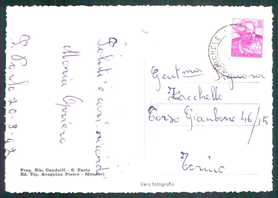 Cuneo San Michele Mondovì San Paolo Foto FG cartolina MZ2762 – retro