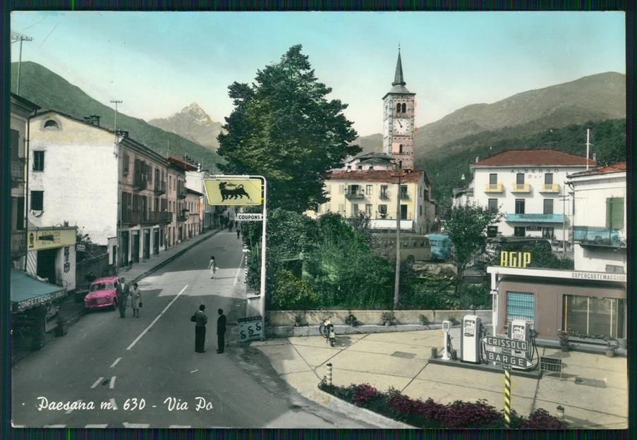Cuneo Paesana Via Po Auto Foto FG cartolina MZ2763 – fronte