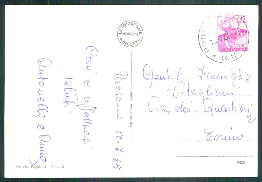 Cuneo Paesana Via Po Auto Foto FG cartolina MZ2763 – retro