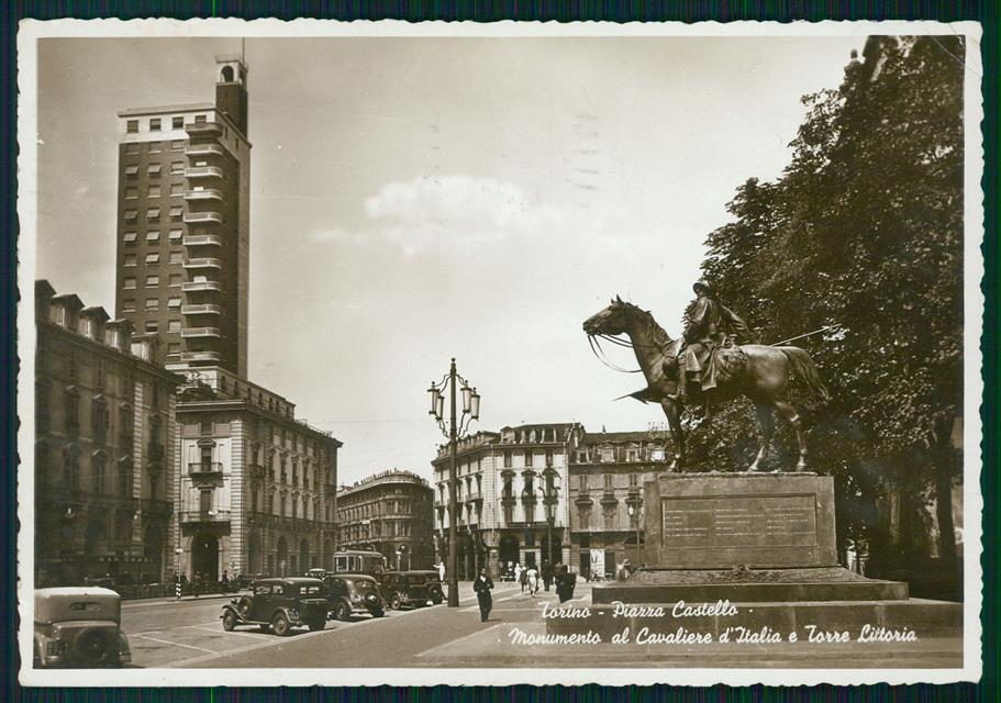 Torino città Piazza Castello Tram Auto Foto FG cartolina MZ2768 – fronte