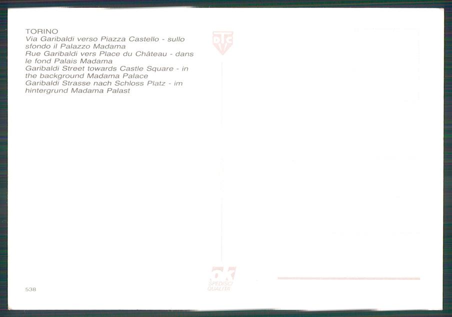 Torino città Via Garibaldi Foto FG cartolina MZ2778 – retro