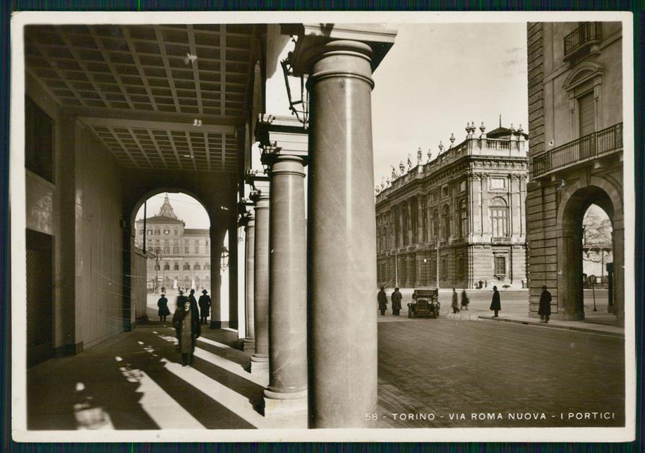Torino città Via Roma Nuova Portici Auto FORI Foto FG cartolina MZ2793 – fronte