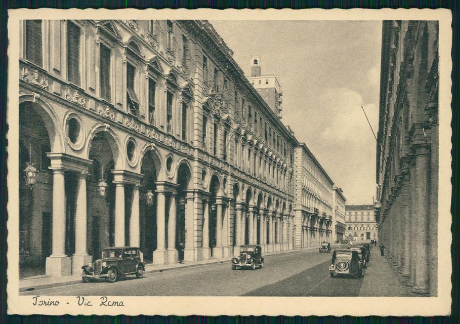 Torino città Via Roma Auto FG cartolina MZ2796 – fronte
