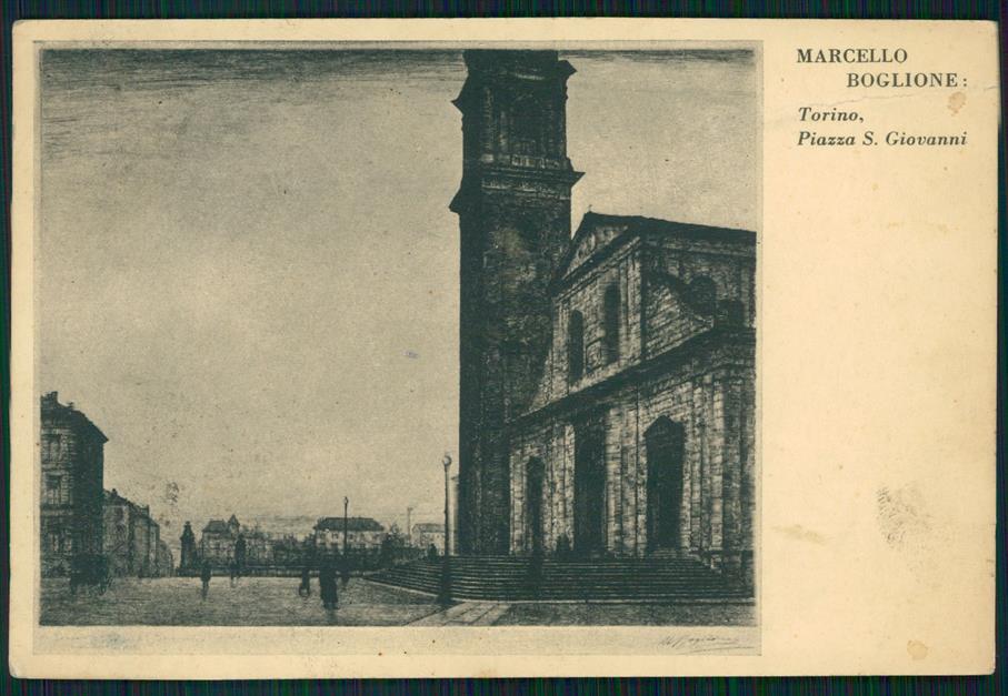 Torino città Piazza San Giovanni Boglione Venezia PIEGA FG cartolina MZ2817 – fronte