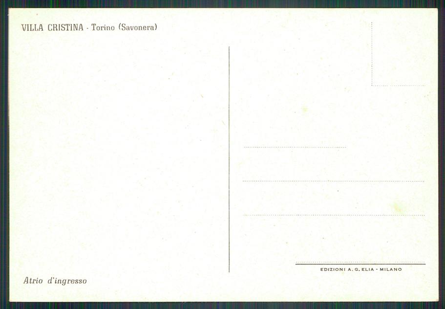 Torino città Soverana Villa Cristina FG cartolina MZ2818 – retro