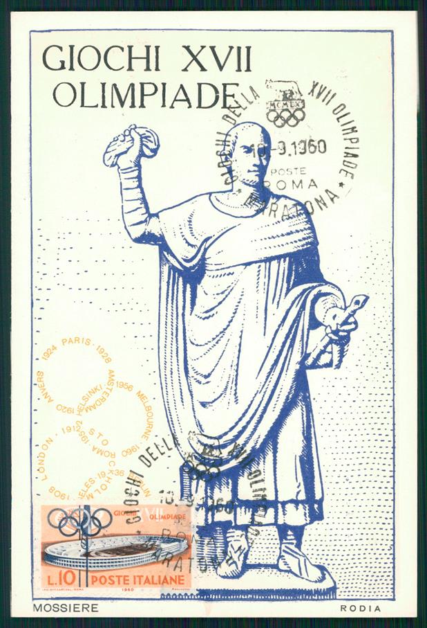 Roma città Giochi XVII Olimpiade FG cartolina MZ2830 – fronte