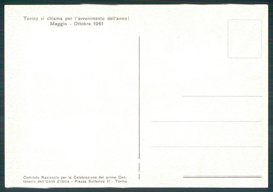 Torino città Esposizione Internazionale del Lavoro 1961 FG cartolina MZ2836 – retro