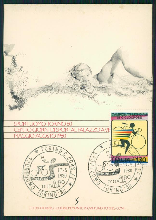 Torino città Sport Uomo Torino 1980 Ciclismo FG cartolina MZ2838 – fronte