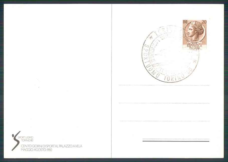 Torino città Sport Uomo Torino 1980 Atletica Leggera FG cartolina MZ2840 – retro