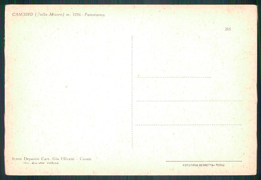 Cuneo Canosio Valle Macra FG cartolina MZ2852 – retro
