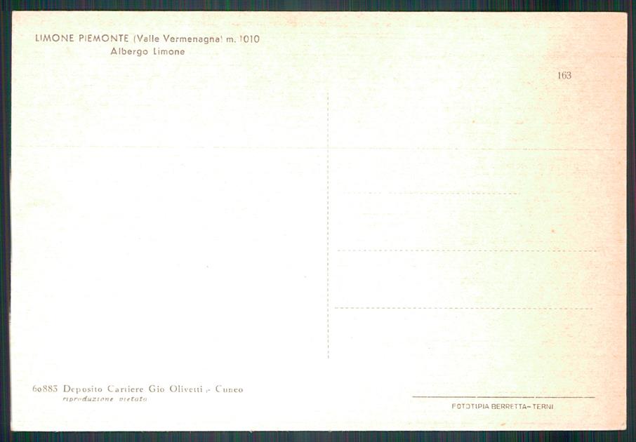 Cuneo Limone Piemonte FG cartolina MZ2856 – retro