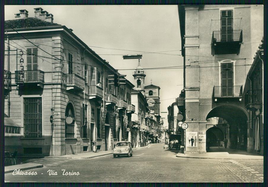 Torino Chivasso Via Torino Auto Foto FG cartolina MZ2879 – fronte