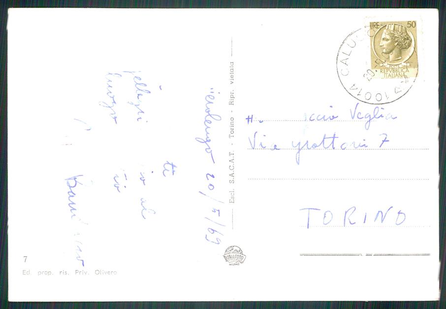 Torino Verolengo Portici Auto Foto FG cartolina MZ2916 – retro