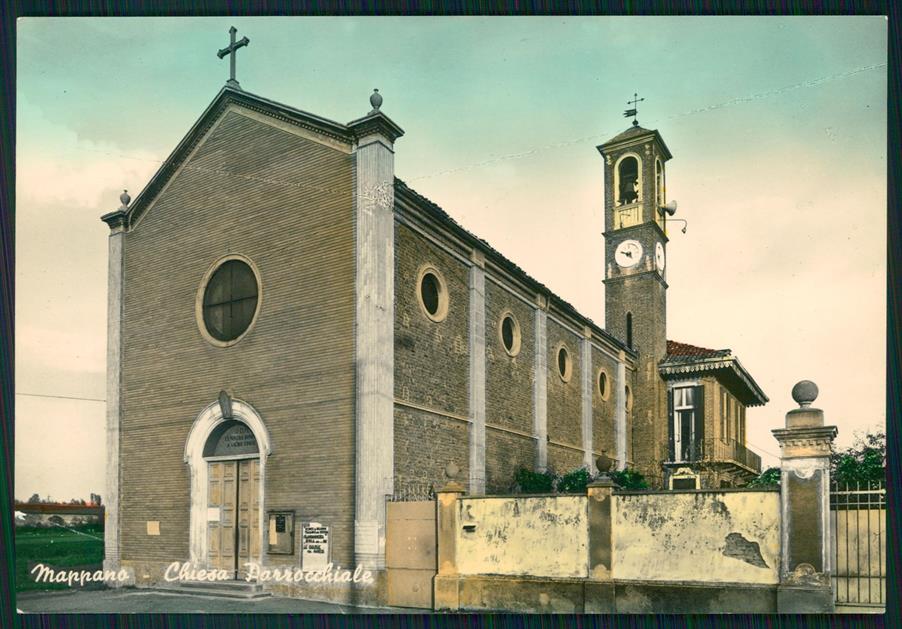 Torino Mappano Chiesa Parrocchiale PIEGA Foto FG cartolina MZ2918 – fronte