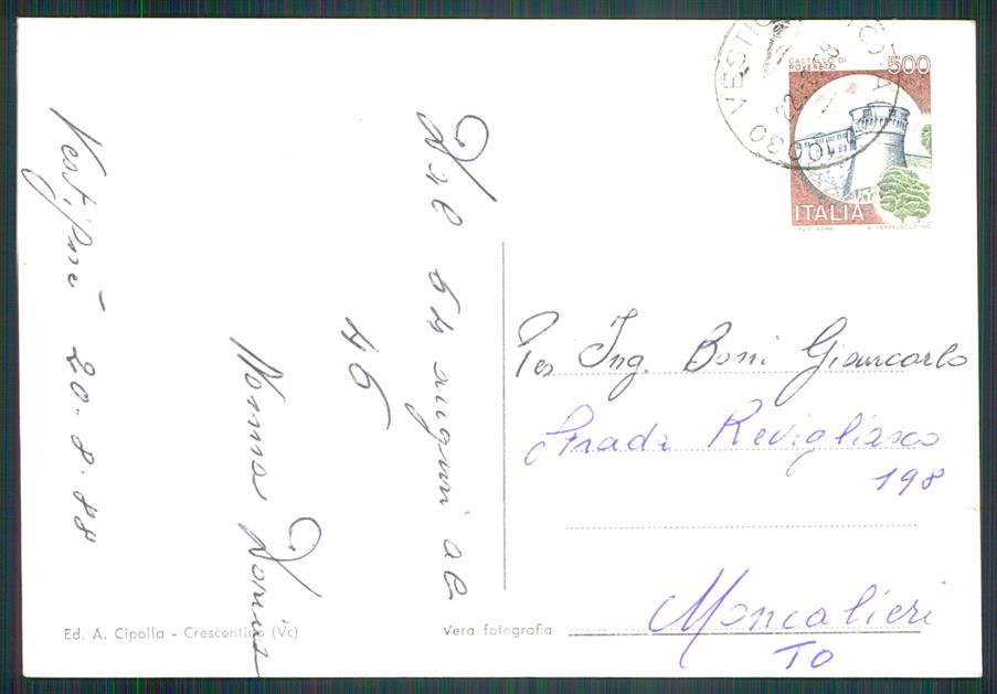 Torino Vestignè Via Maestra Poste Foto FG cartolina MZ2927 – retro