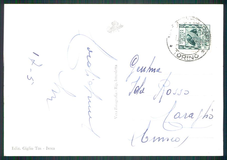 Torino Ivrea Foto FG cartolina MZ2933 – retro