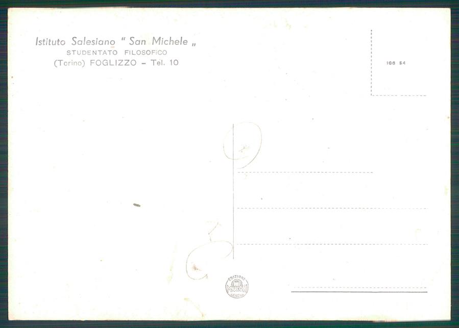 Torino Foglizzo Istituto Salesiano San Michele FORI FG cartolina MZ2953 – retro