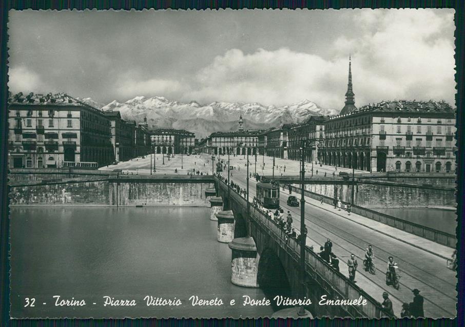 Torino città Piazza Vittorio Veneto Tram Foto FG cartolina MZ2956 – fronte