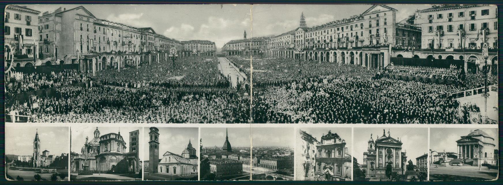 Torino città Congresso Eucaristico Nazionale Doppia Foto FG cartolina MZ2963 – fronte