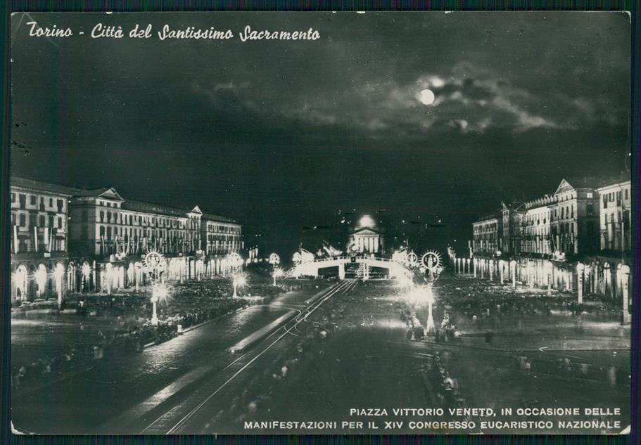 Torino città Piazza Vittorio Veneto Chiaro di Luna Foto FG cartolina MZ2968 – fronte